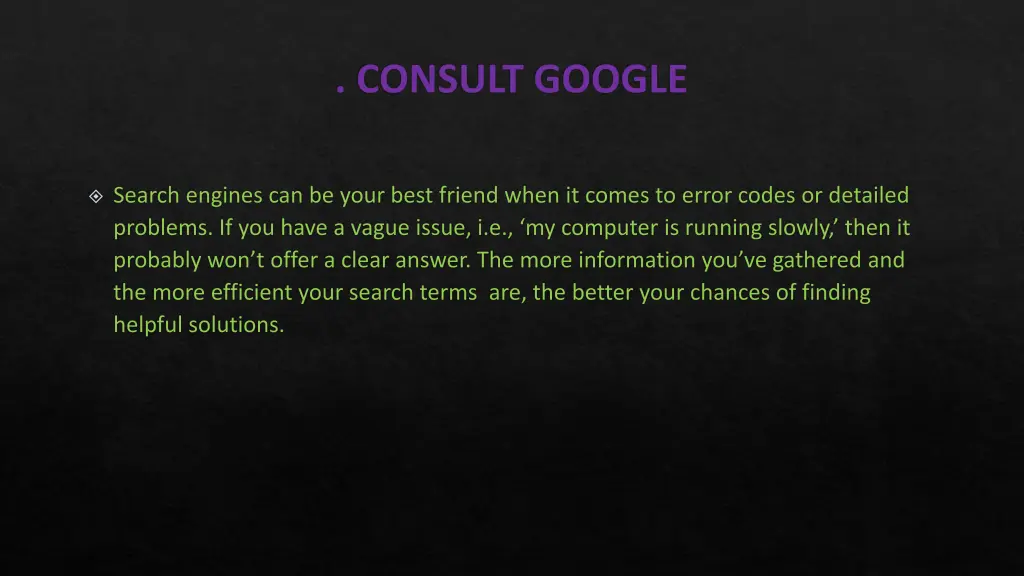 consult google