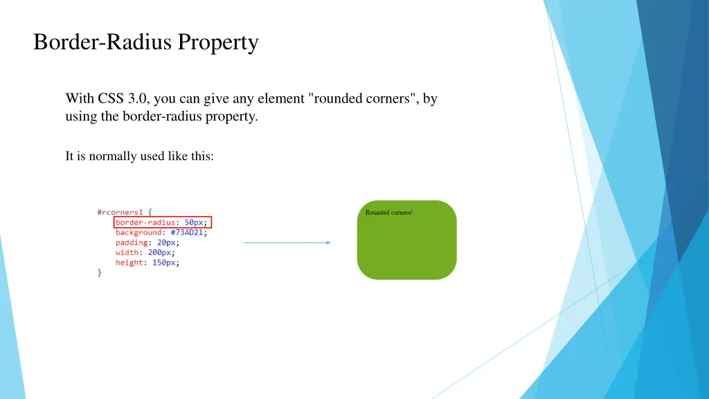 border radius property
