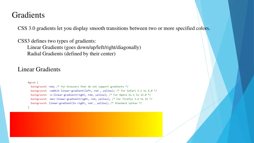 gradients