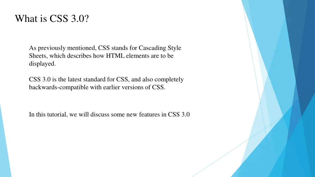 what is css 3 0