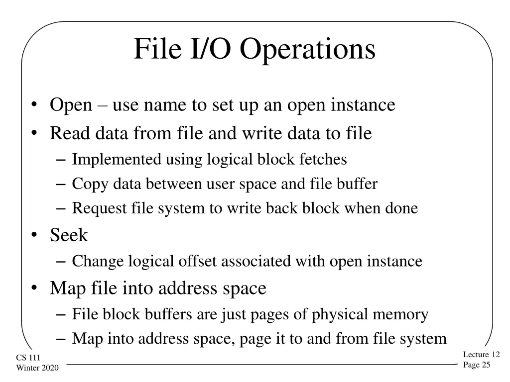 file i o operations