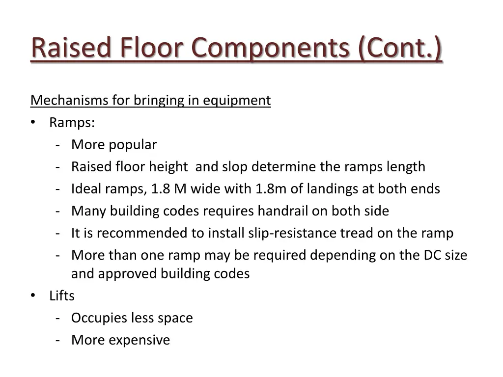raised floor components cont 2