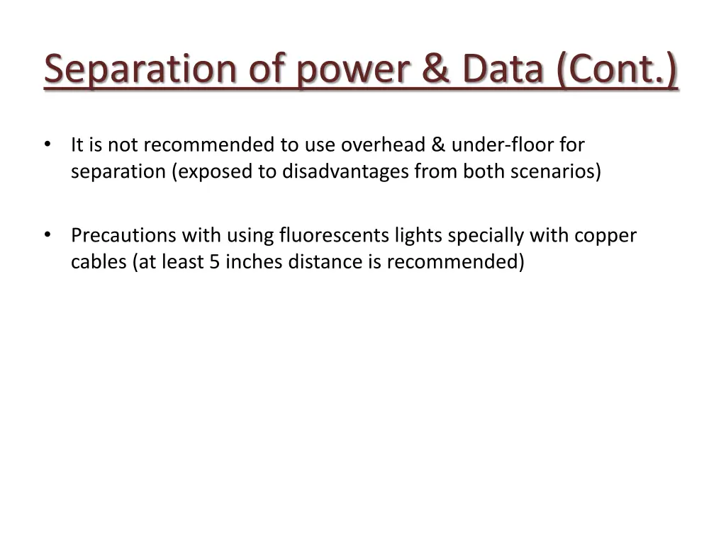 separation of power data cont
