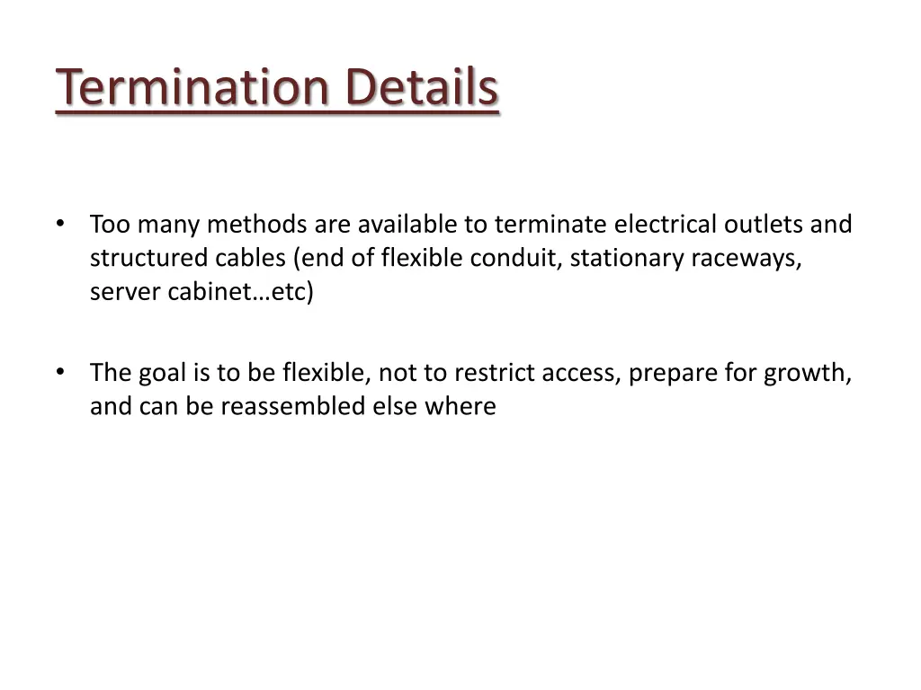 termination details