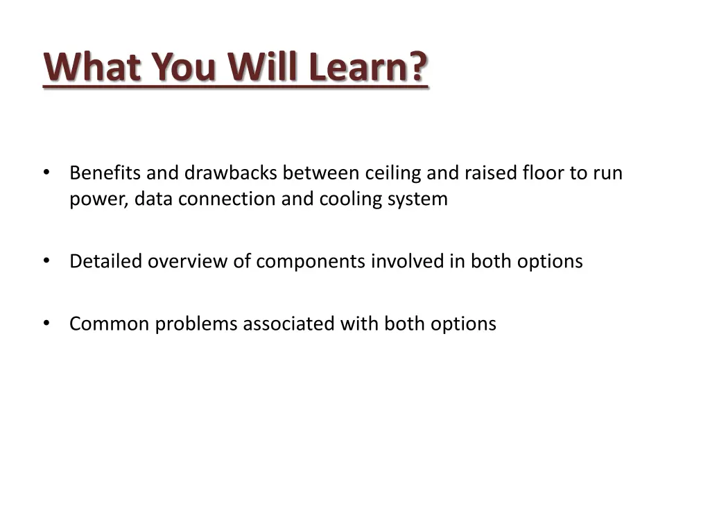 what you will learn