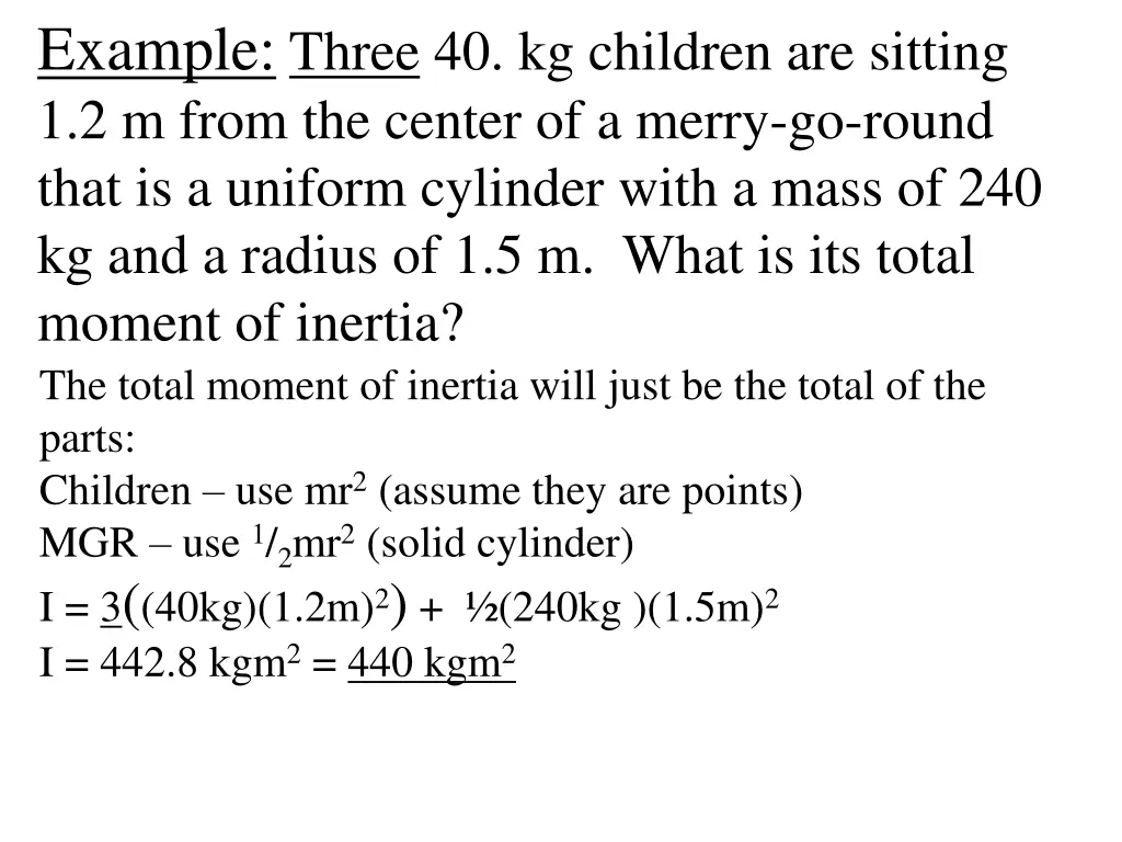 example three 40 kg children are sitting