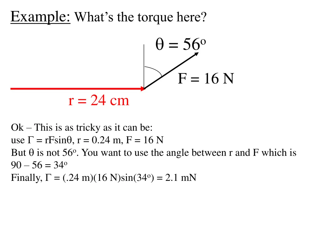 example what s the torque here