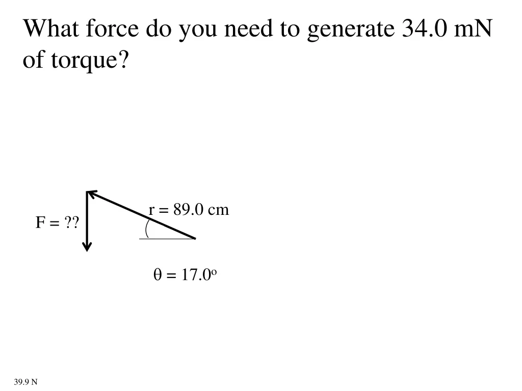 what force do you need to generate