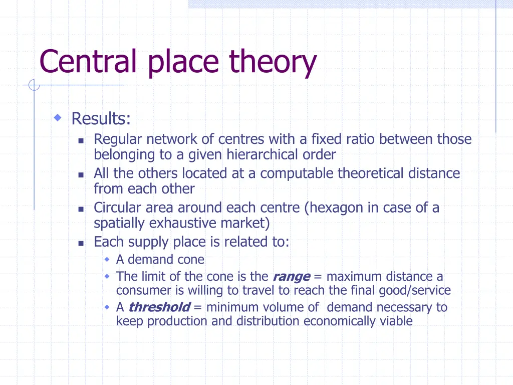 central place theory