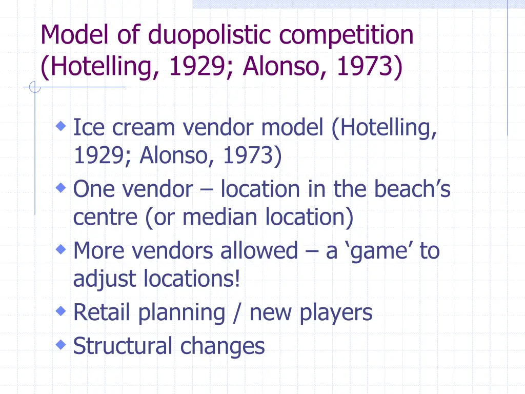 model of duopolistic competition hotelling 1929