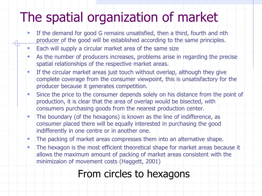 the spatial organization of market 3