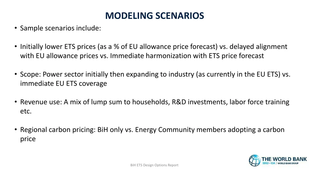 modeling scenarios 1