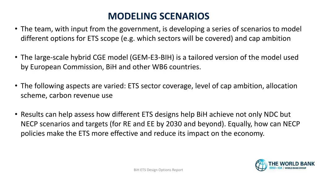 modeling scenarios