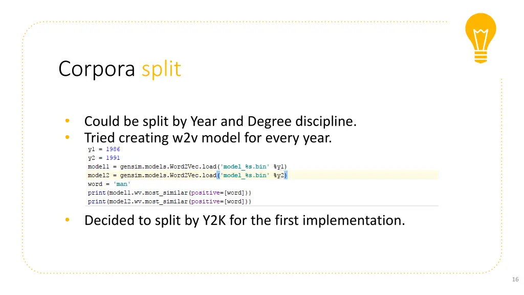 corpora split