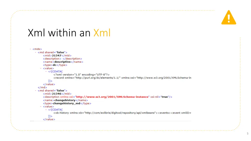 xml within an xml