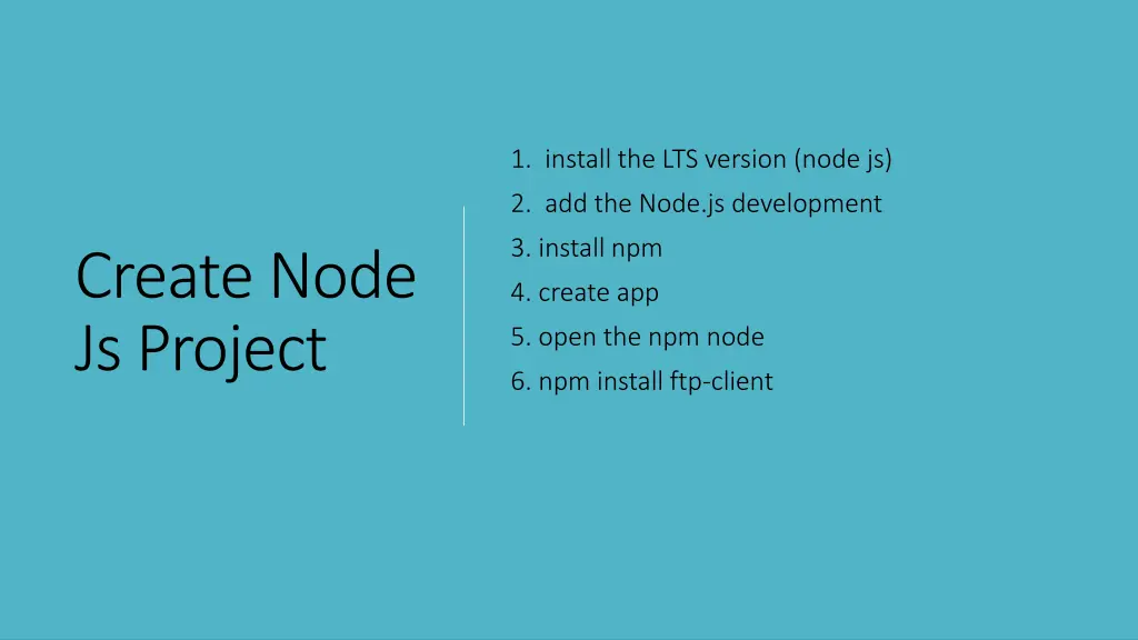 1 install the lts version node js