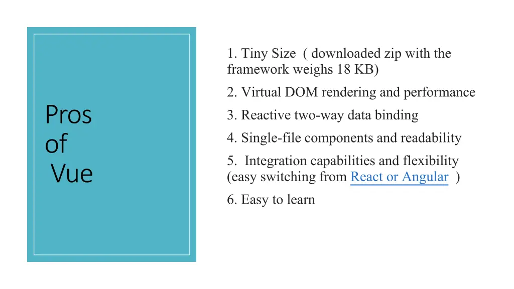 1 tiny size downloaded zip with the framework
