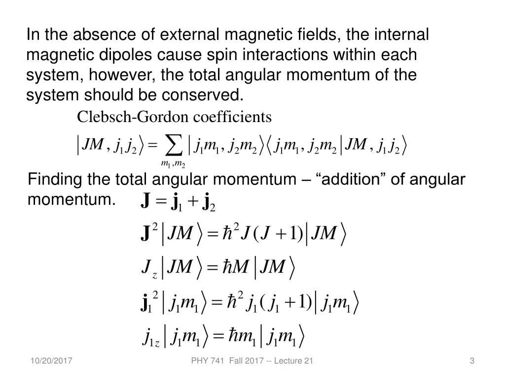 in the absence of external magnetic fields