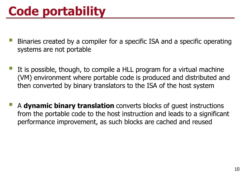 code portability