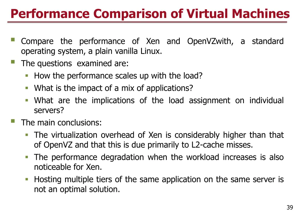 performance comparison of virtual machines