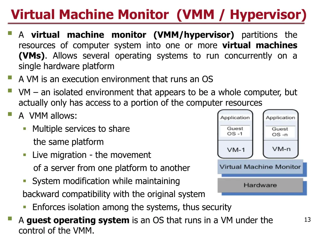 virtual machine monitor vmm hypervisor a virtual