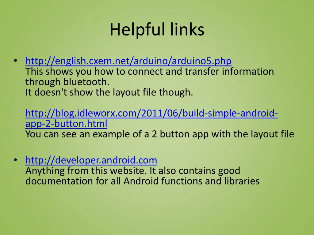 helpful links