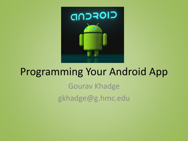programming your android app