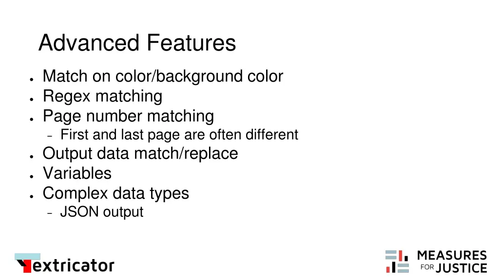 advanced features