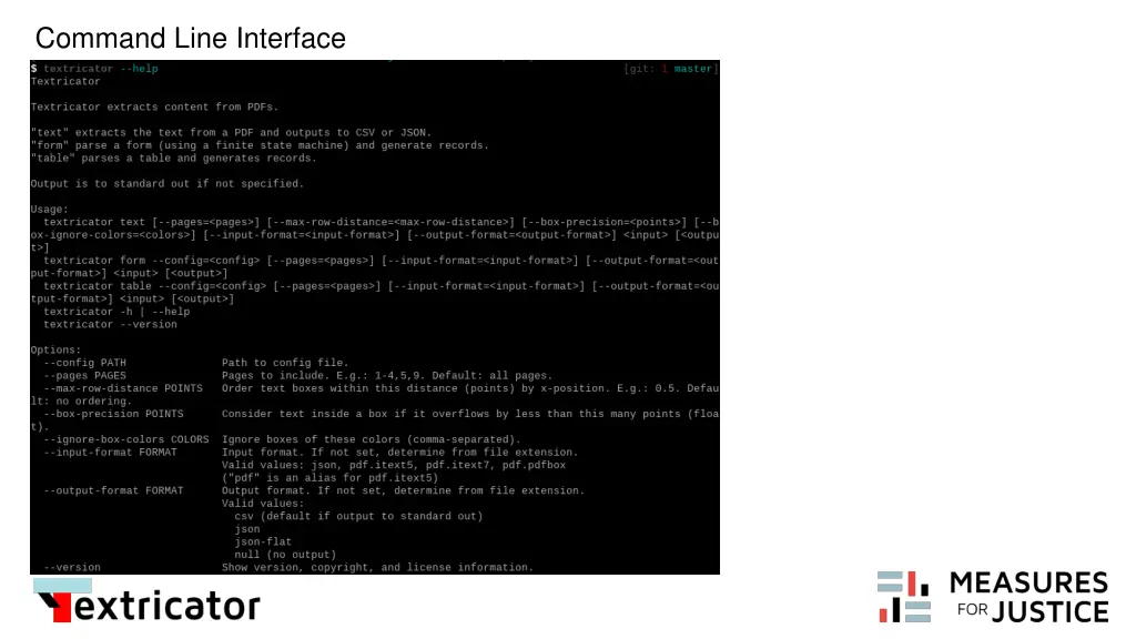 command line interface