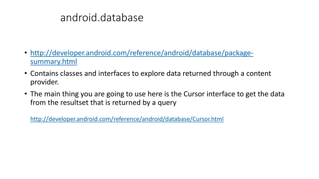 android database