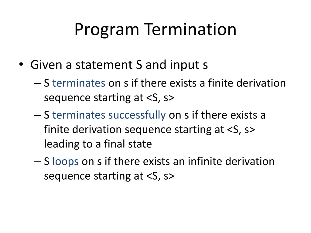 program termination