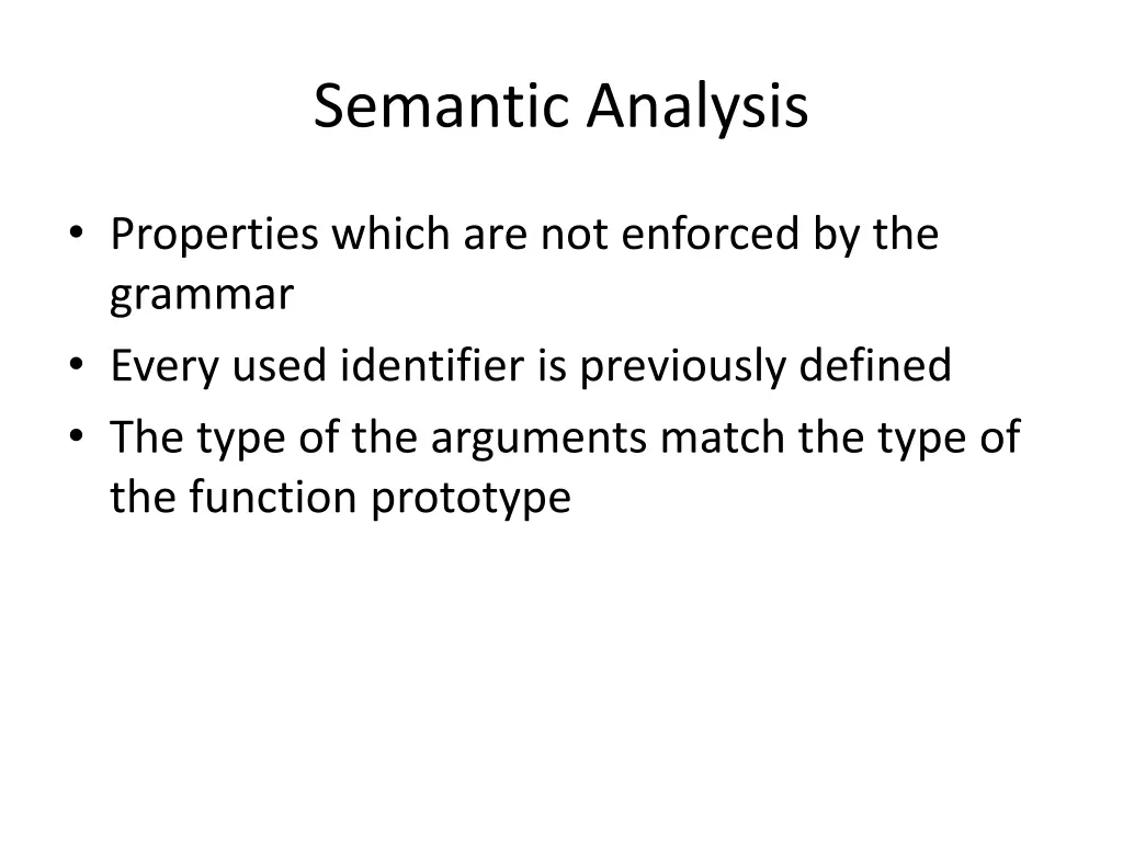 semantic analysis