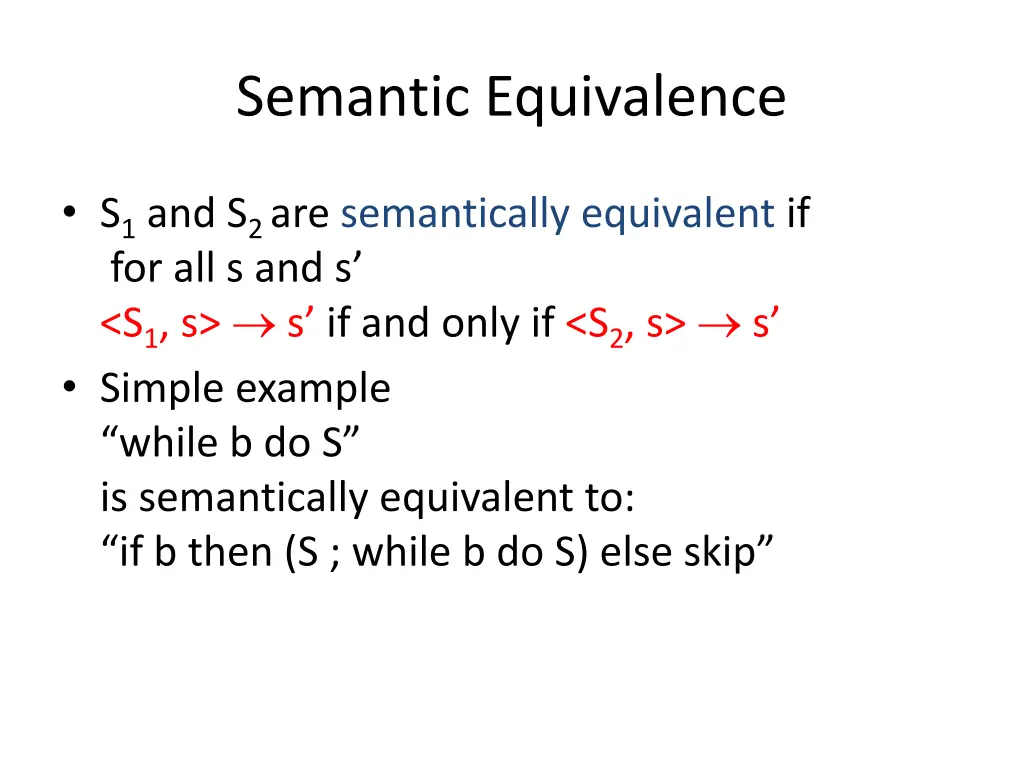 semantic equivalence
