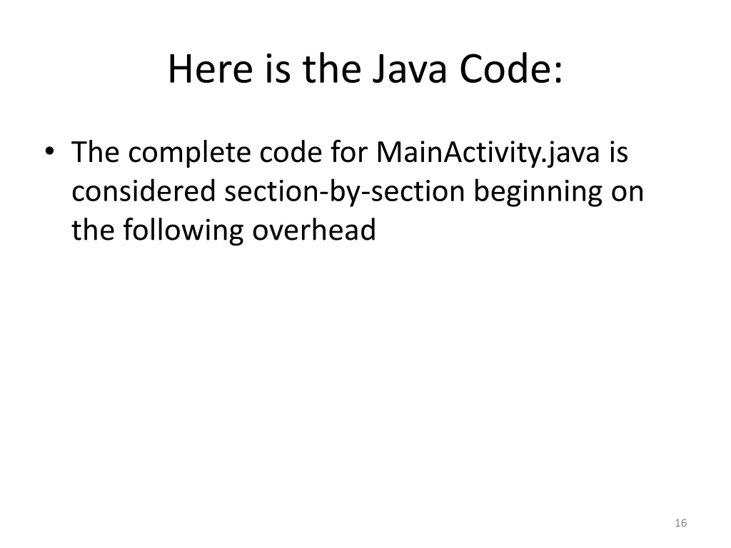 here is the java code