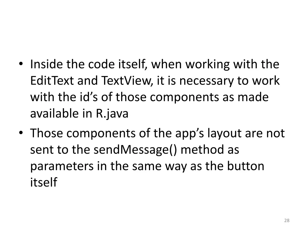 inside the code itself when working with