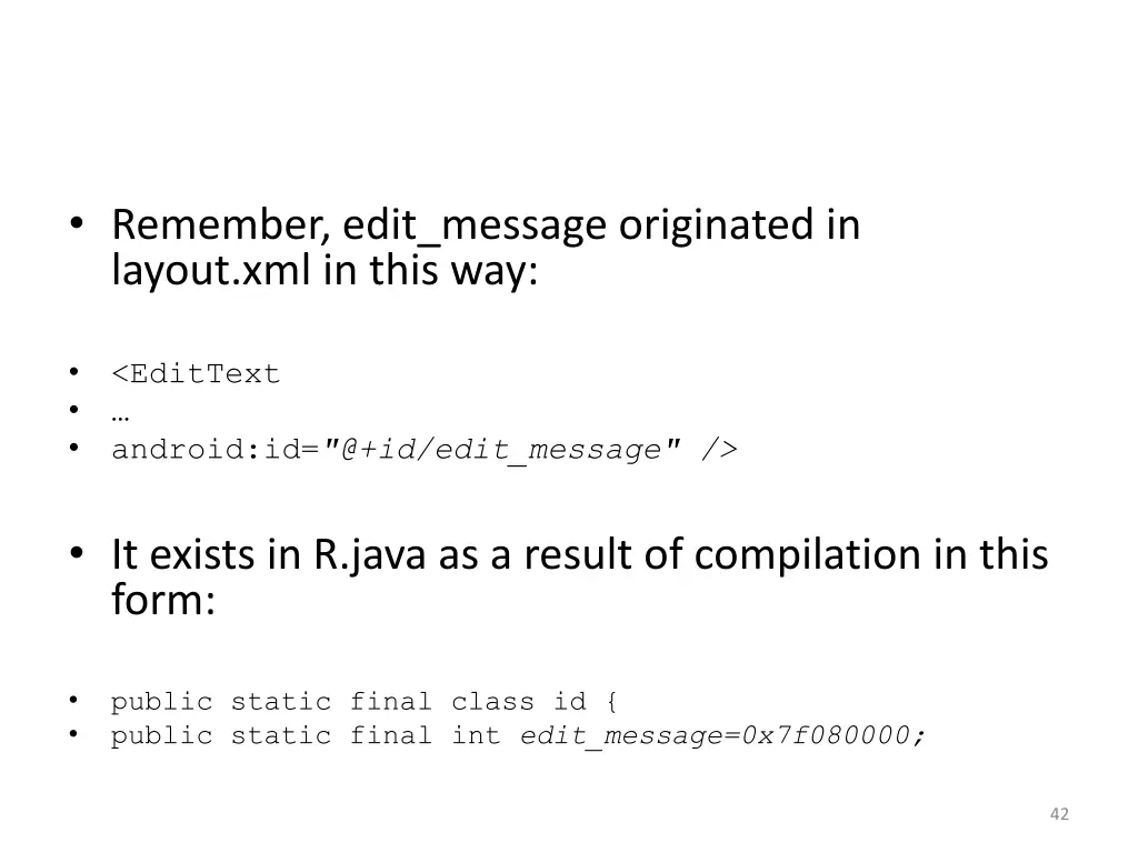 remember edit message originated in layout
