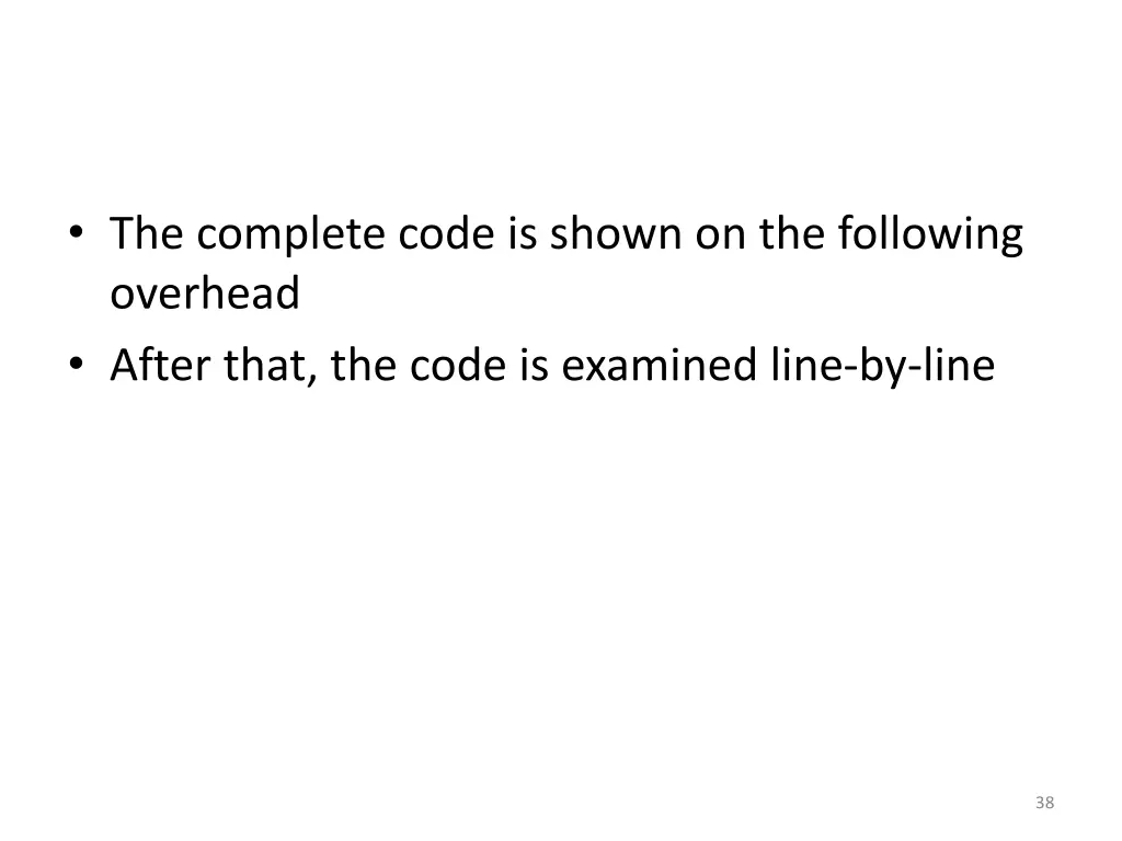 the complete code is shown on the following