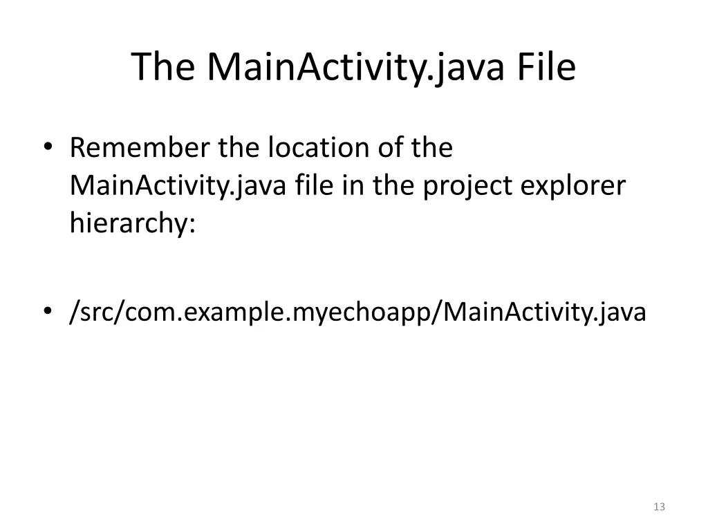 the mainactivity java file