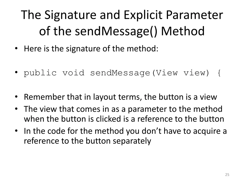 the signature and explicit parameter