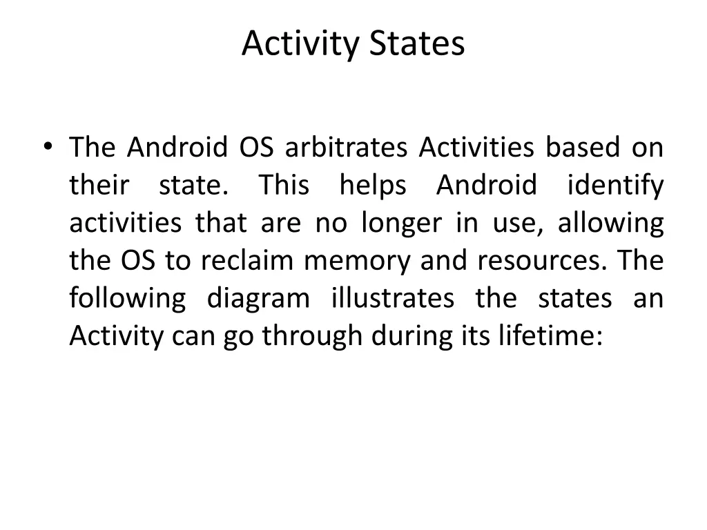 activity states