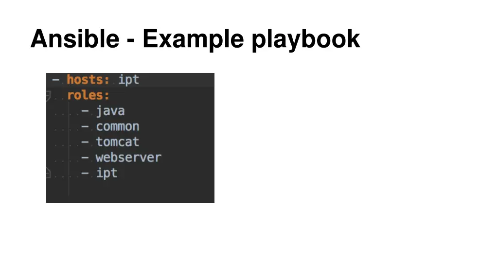 ansible example playbook