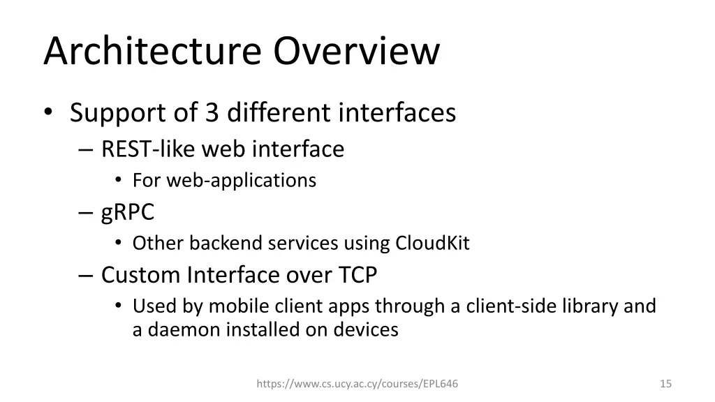 architecture overview