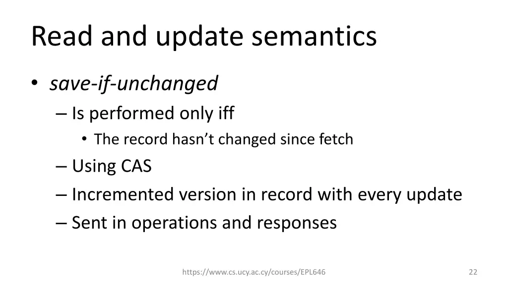 read and update semantics 1