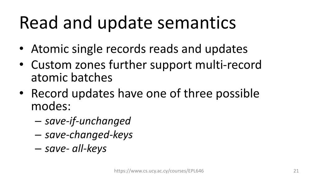 read and update semantics