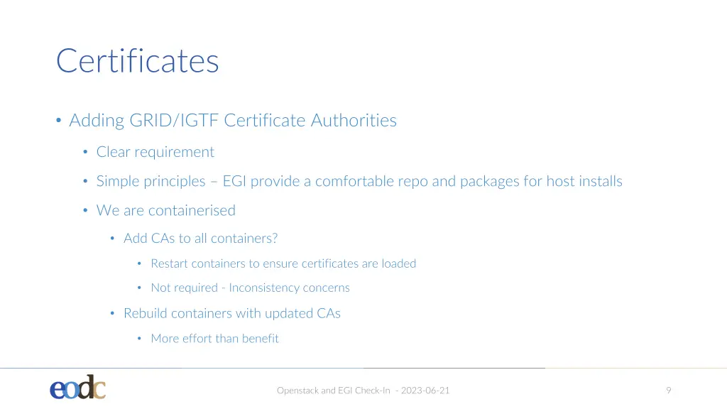 certificates
