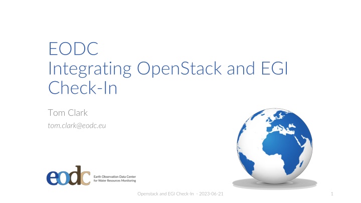 eodc integrating openstack and egi check in