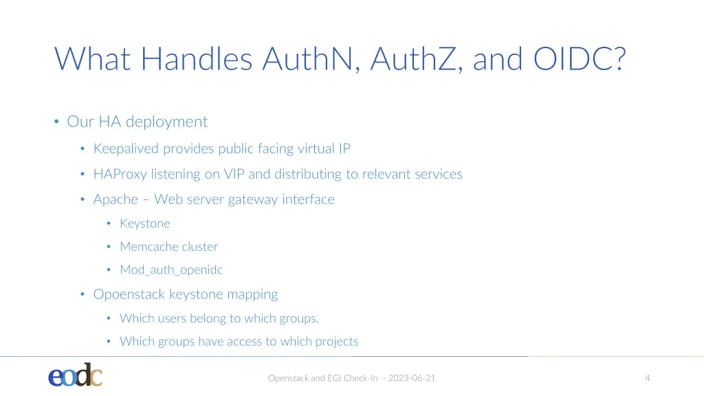 what handles authn authz and oidc