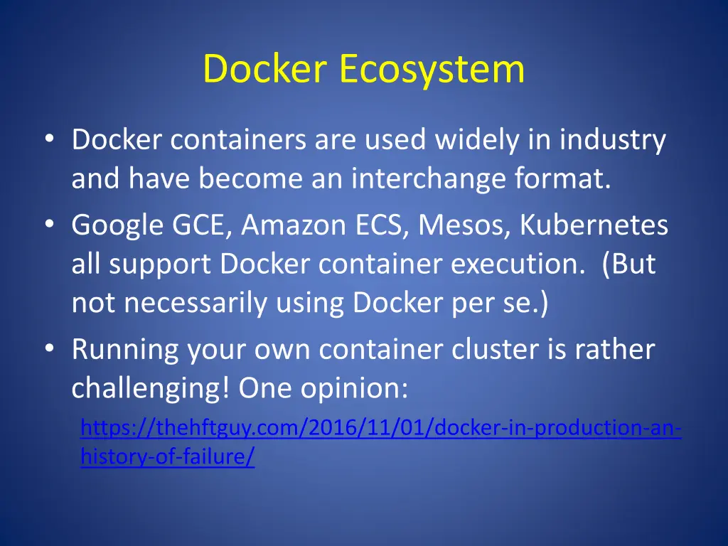 docker ecosystem