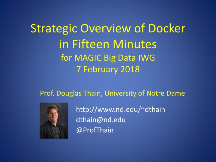 strategic overview of docker in fifteen minutes