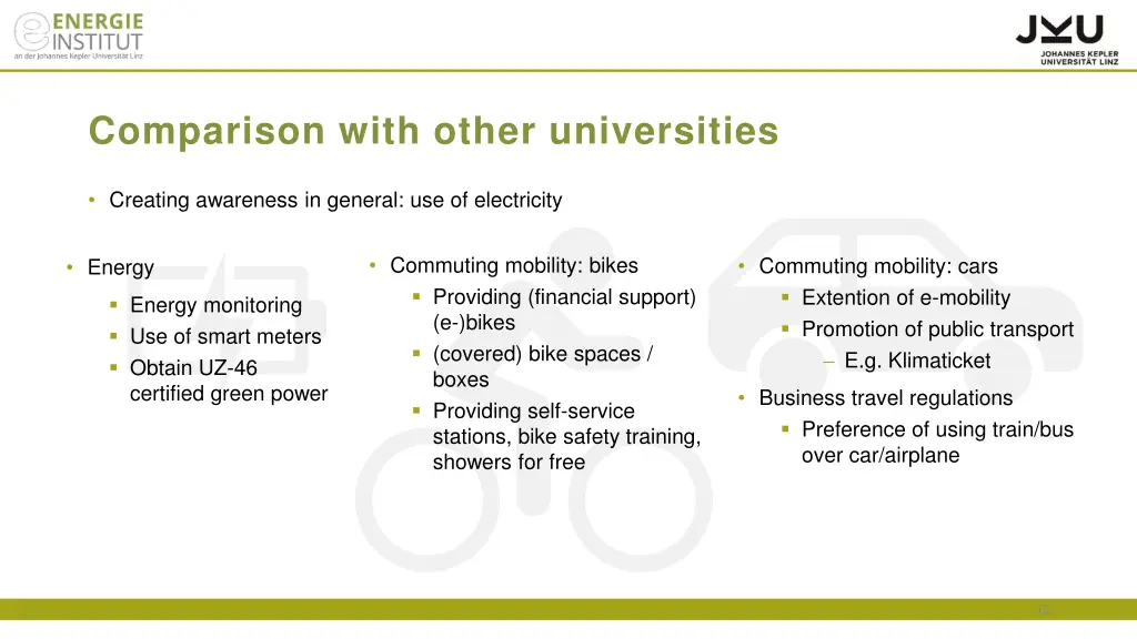 comparison with other universities 2